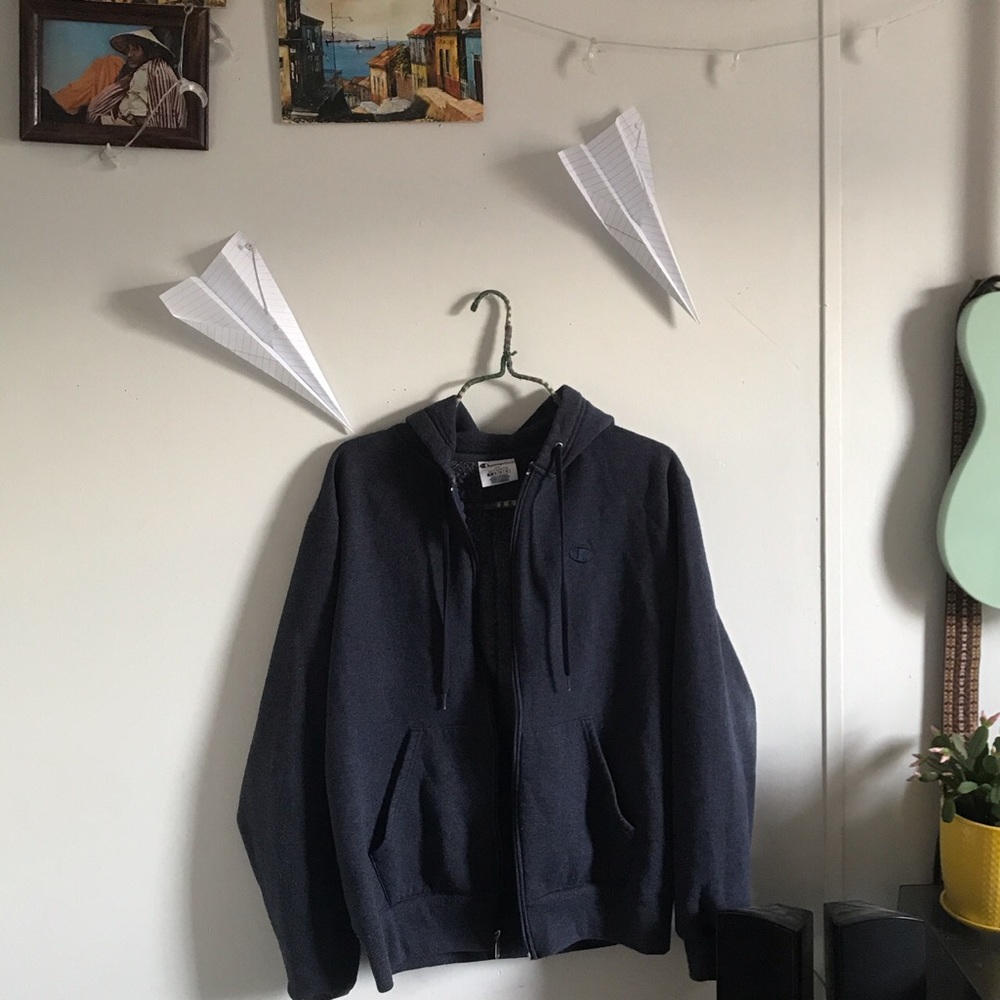 Champion Blue Zip Up Hoodie